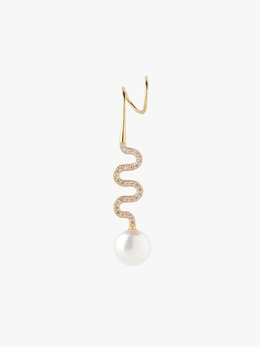 Maria Black Miraggio Twirl Violet Earring - Gold