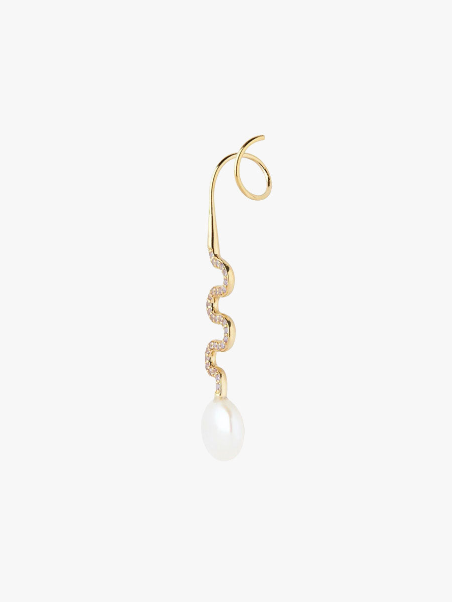 Maria Black Miraggio Twirl Violet Earring - Gold