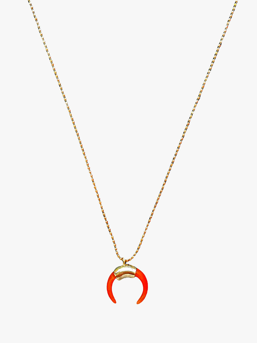 Pranella-pranella-friihof-siig-horn-pendant-necklace-orange