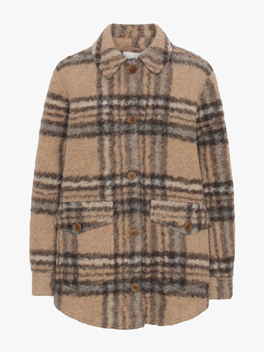 Project AJ117 Melvin Check Coat - Camel